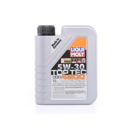 LIQUI MOLY Top Tec, 4200 Λάδι κινητήρα
5W-30, 1l LIQUI MOLY Top Tec, 4200 Λάδι κινητήρα
5W-30, 1l