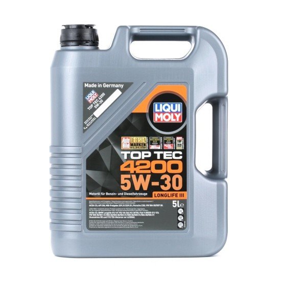 LIQUI MOLY Top Tec, 4200 Λάδι κινητήρα
5W-30, 5l LIQUI MOLY Top Tec, 4200 Λάδι κινητήρα
5W-30, 5l