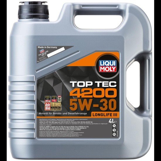 LIQUI MOLY Top Tec, 4200 Λάδι κινητήρα
5W-30, 4l LIQUI MOLY Top Tec, 4200 Λάδι κινητήρα
5W-30, 4l