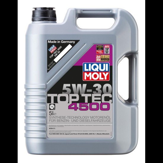 LIQUI MOLY Top Tec, 4500 Λάδι κινητήρα
5W-30, 5l LIQUI MOLY Top Tec, 4500 Λάδι κινητήρα
5W-30, 5l
