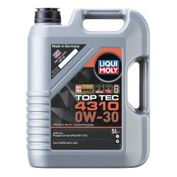 LIQUI MOLY Top Tec, 4310 Λάδι κινητήρα
0W-30, 5l LIQUI MOLY Top Tec, 4310 Λάδι κινητήρα
0W-30, 5l