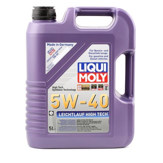 LIQUI MOLY Leichtlauf, High Tech Λάδι κινητήρα
5W-40, 5l LIQUI MOLY Leichtlauf, High Tech Λάδι κινητήρα
5W-40, 5l