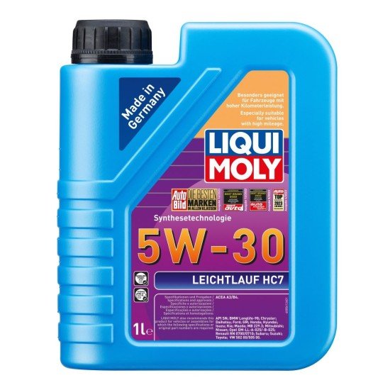 LIQUI MOLY Leichtlauf, HC7 Λάδι κινητήρα
5W-30, 1l, Πλήρως συνθετικό λάδι LIQUI MOLY Leichtlauf, HC7 Λάδι κινητήρα
5W-30, 1l, Πλήρως συνθετικό λάδι