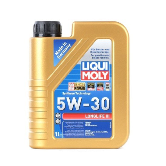 LIQUI MOLY Longlife III Λάδι κινητήρα
5W-30, 1l, Συνθετικό λάδι LIQUI MOLY Longlife III Λάδι κινητήρα
5W-30, 1l, Συνθετικό λάδι