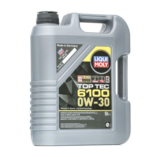 LIQUI MOLY Top Tec, 6100 Λάδι κινητήρα
0W-30, 5l LIQUI MOLY Top Tec, 6100 Λάδι κινητήρα
0W-30, 5l