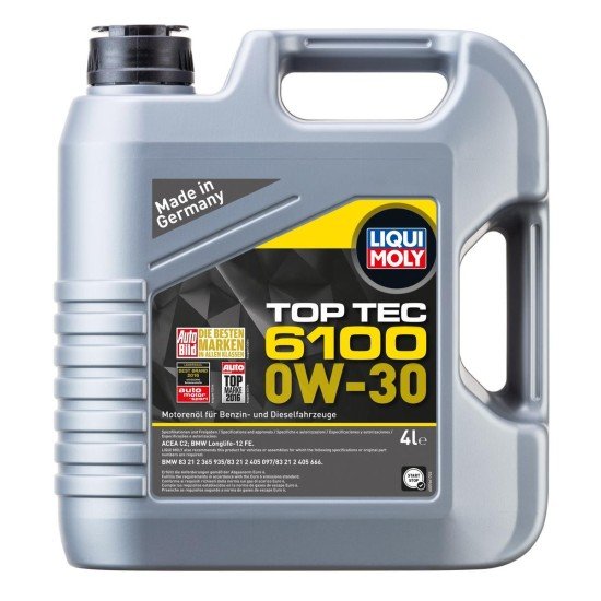 LIQUI MOLY Top Tec, 6100 Λάδι κινητήρα
0W-30, 4l LIQUI MOLY Top Tec, 6100 Λάδι κινητήρα
0W-30, 4l