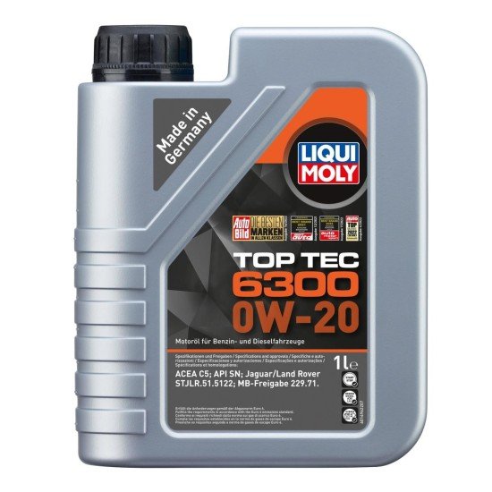 LIQUI MOLY Top Tec, 6300 Λάδι κινητήρα
0W-20, 1l LIQUI MOLY Top Tec, 6300 Λάδι κινητήρα
0W-20, 1l