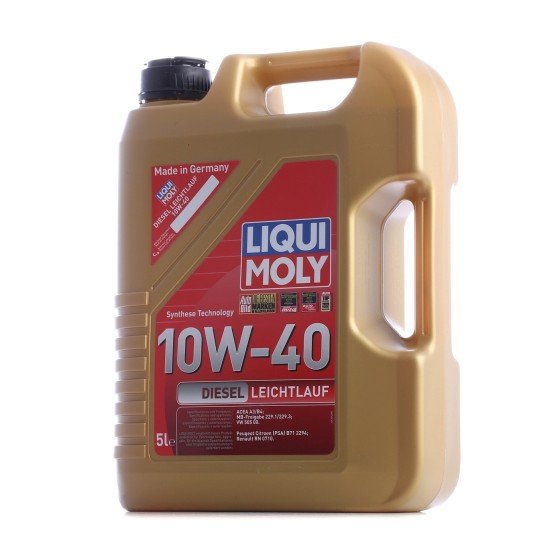 LIQUI MOLY Leichtlauf, Diesel Λάδι κινητήρα
10W-40, 5l, εν μέρει συνθετικό λάδι LIQUI MOLY Leichtlauf, Diesel Λάδι κινητήρα
10W-40, 5l, εν μέρει συνθετικό λάδι