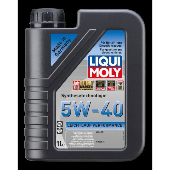 LIQUI MOLY Leichtlauf, Performance Λάδι κινητήρα
5W-40, 1l LIQUI MOLY Leichtlauf, Performance Λάδι κινητήρα
5W-40, 1l