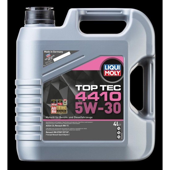LIQUI MOLY Top Tec, 4410 Λάδι κινητήρα
5W-30, 4l LIQUI MOLY Top Tec, 4410 Λάδι κινητήρα
5W-30, 4l