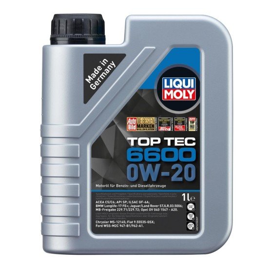 LIQUI MOLY Top Tec, 6600 Λάδι κινητήρα
0W-20, 1l LIQUI MOLY Top Tec, 6600 Λάδι κινητήρα
0W-20, 1l
