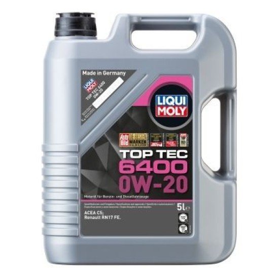 LIQUI MOLY Top Tec, 6400 Λάδι κινητήρα
0W-20, 5l LIQUI MOLY Top Tec, 6400 Λάδι κινητήρα
0W-20, 5l