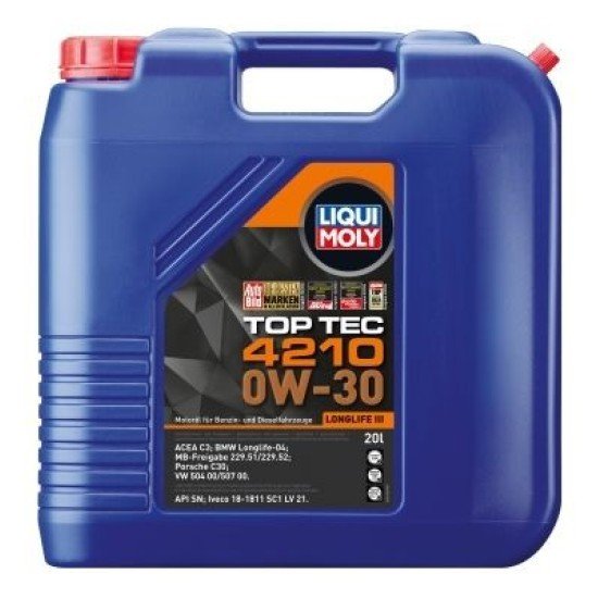 LIQUI MOLY Top Tec, 4210 Λάδι κινητήρα
0W-30, 20l