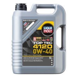 LIQUI MOLY Top Tec, 4120 Λάδι κινητήρα
0W-40, 5l LIQUI MOLY Top Tec, 4120 Λάδι κινητήρα
0W-40, 5l